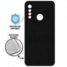 Capa para Motorola Moto G8 Play e Moto One Macro - Case Silicone Cover Protector Preta